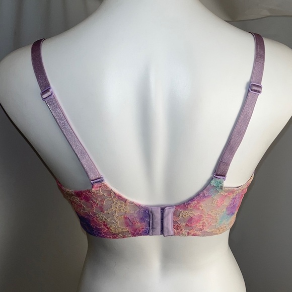 Victoria’s Secret Lined Perfect Coverage pastel tie dye lace bra - Picture 3 of 13
